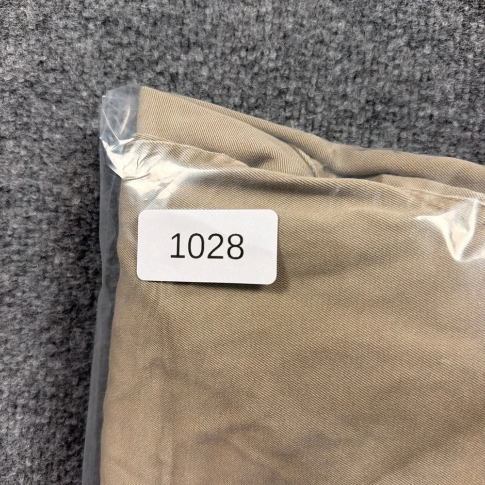 Polo Ralph Lauren Chino Pants Distressed Mens 39x29 Tan Raw Hem‎ Button Fly